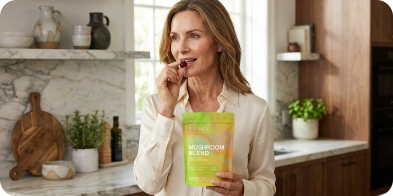 Woman with product